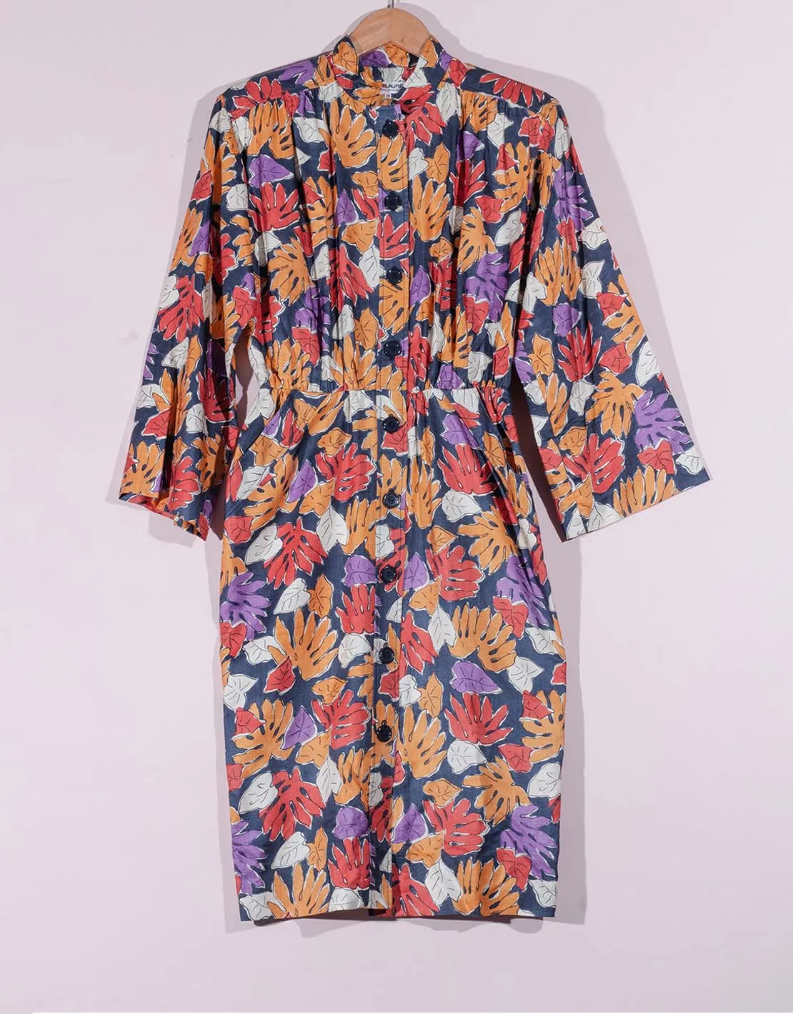 Vintage Yves Saint Laurent autumn leaves dress