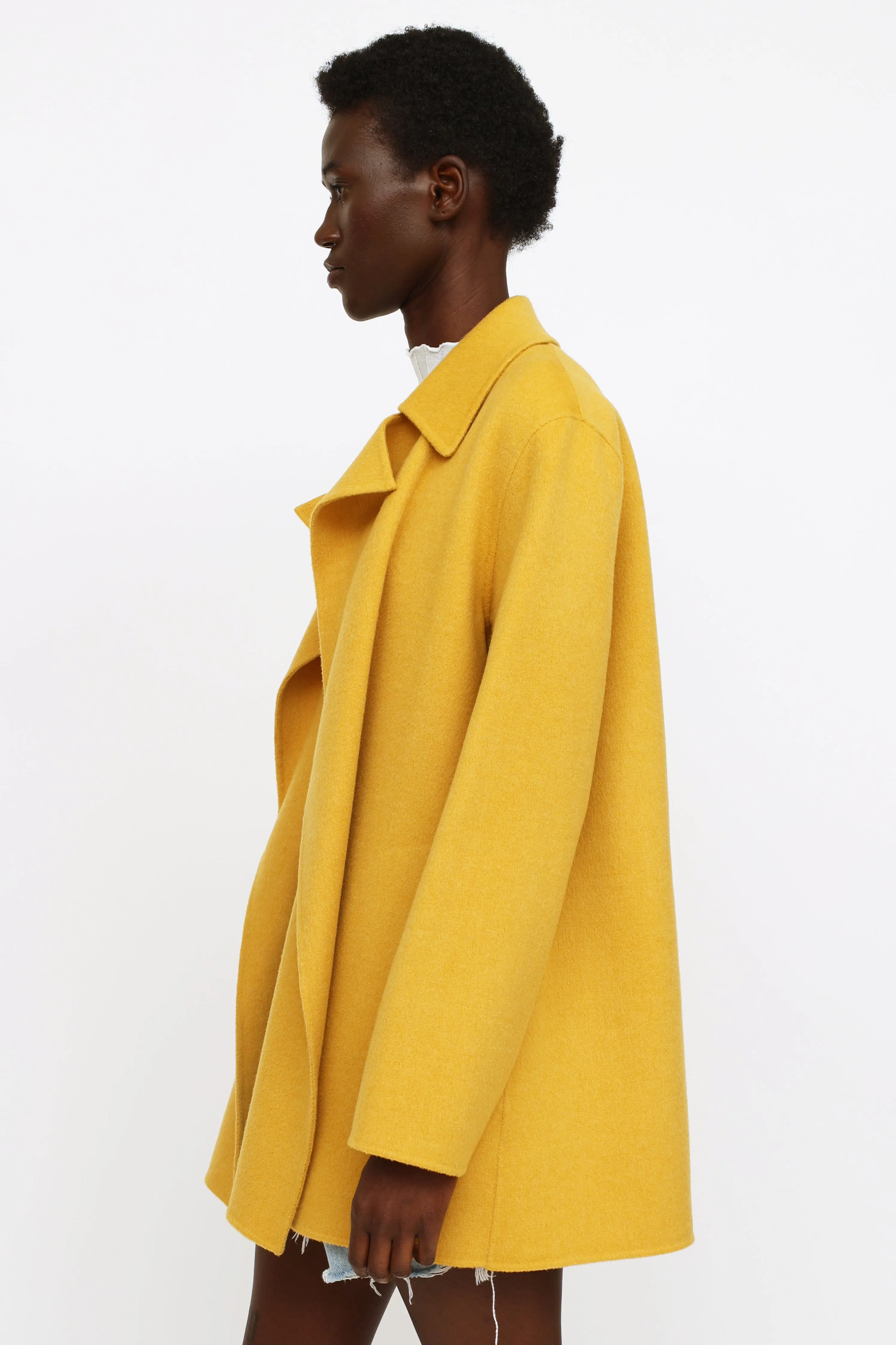 Yellow Wool & Cashmere  Coat